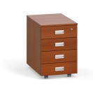 Schreibtischcontainer, Rollcontainer PRIMO, 4 Schubladen, Kirschbaum