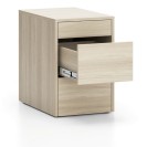 Schreibtischcontainer, Schreibtisch-Unterschrank SEGMENT, 3 Schubladen, Eiche Natur