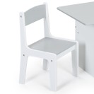 Set dětského stolu se 2 židlemi STORAGE, bílá/šedá