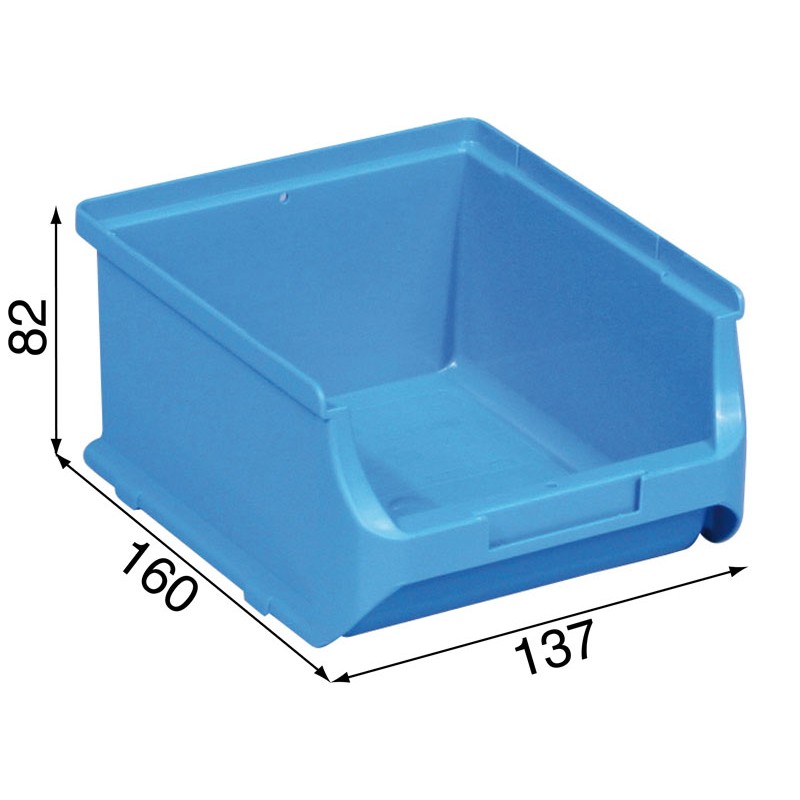Sichtlagerkästen PLUS 2B, 137 x 160 x 82 mm, blau, 20 Stk.