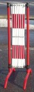 Skládací mobilní zábrana RX1, červeno-bílá, délka 3500 mm