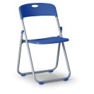 Skládací židle s kovovou lakovanou konstrukcí CLACK, modrá