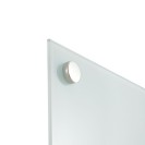 Sklenená magnetická tabuľa na stenu, biela, 700 x 500 mm