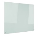 Skleněná magnetická tabule na zeď, bílá, 700 x 500 mm