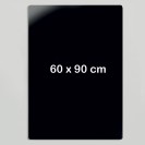 Skleněná magnetická tabule na zeď, černá, 600 x 900 mm