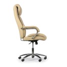 Skórzane krzesło biurowe NEXUS, beżowe