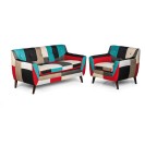 Sofa patchworkowa GRAND, 2-osobowa