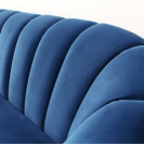 Sofa Wildleder MARLENE, 2 Sitzplätze, blau