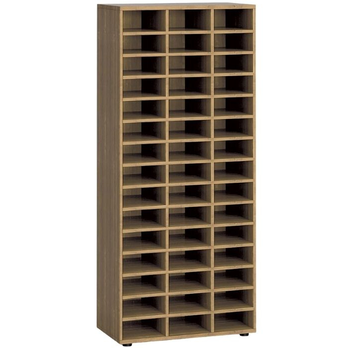 Sortierregal PRIMO KOMBI, 800 x 400 x 1865 mm, 45 Fächer, Nussbaum