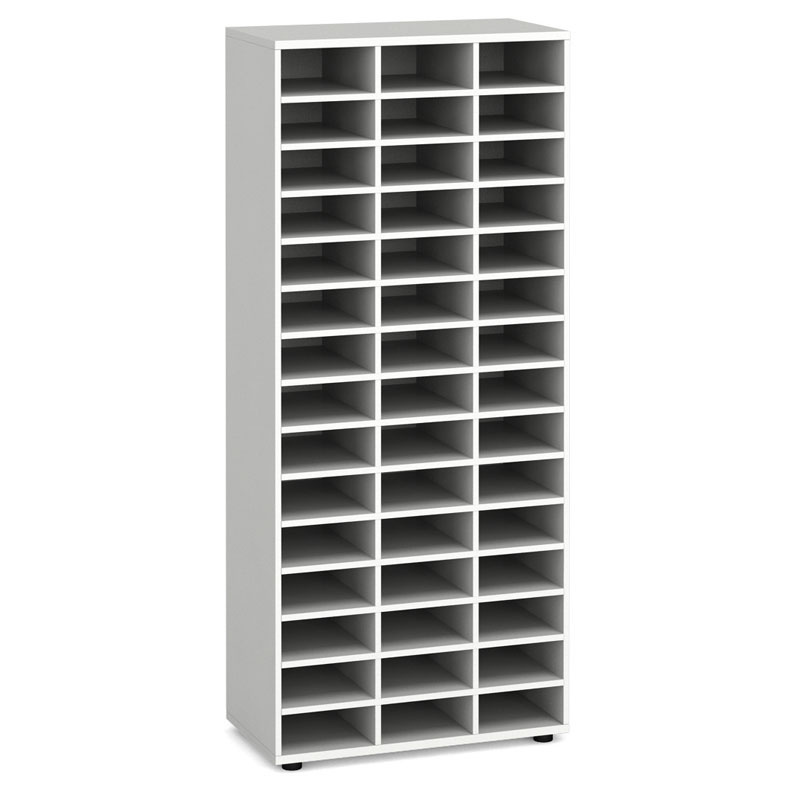 Sortierregal PRIMO KOMBI, 800 x 400 x 1865 mm, 45 Fächer, weiß