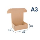 Standardisierte Schachteln für Druckschriften A3, 430 x 310 x 150 mm, 20 Stk.