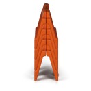 Stapelbare Absperrung aus Kunststoff, orange mit reflektierenden Elementen, Länge 910 mm