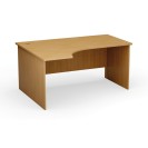 Stół biurowy ergonomiczny PRIMO Classic, 1600 x 1200 mm, lewy, buk
