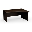 Stół biurowy ergonomiczny PRIMO Classic, 1600 x 1200 mm, prawy, wenge