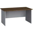 Stół biurowy PRIMO FLEXI, prosty 1400 x 800 mm, szary / orzech