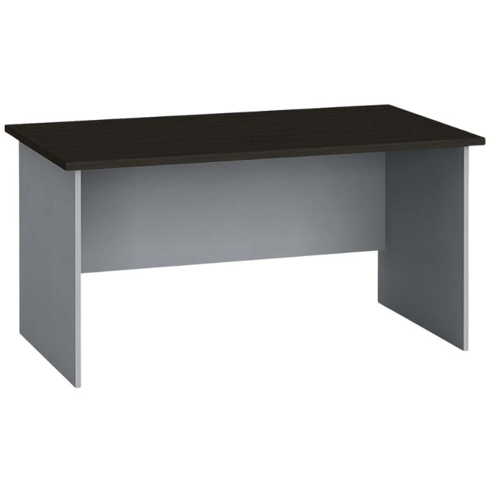 Stół biurowy PRIMO FLEXI, prosty 1400 x 800 mm, szary / wenge