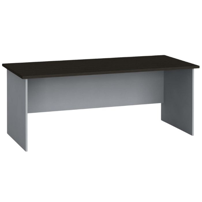 Stół biurowy PRIMO FLEXI, prosty 1800 x 800 mm, szary / wenge