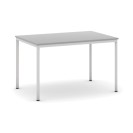 Stół do jadalni i stołówki, 1200 x 800 mm, jasnoszara konstrukcja, szary