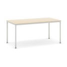 Stół do jadalni i stołówki, 1600 x 800 mm, jasnoszara konstrukcja, brzoza