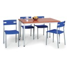 Stół do jadalni i stołówki, 1600 x 800 mm, jasnoszara konstrukcja, buk
