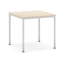 Stół do jadalni i stołówki, 800 x 800 mm, jasnoszara konstrukcja, brzoza
