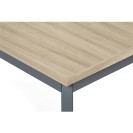 Stół do jadalni TRIVIA, ciemnoszara konstrukcja, 1200 x 800 mm, dąb naturalny