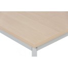 Stół do jadalni TRIVIA, jasnoszara konstrukcja, 1200  x  800 mm, brzoza