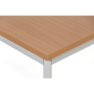 Stół do jadalni TRIVIA, jasnoszara konstrukcja, 800 x 800 mm, buk