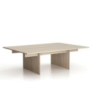 Stôl double SOLID + 2x prísed, 2400 x 1650 x 743 mm, dub prírodný