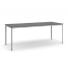 Stôl jedálenský, 2000 x 800 mm, doska grafit, podnož sv. sivá