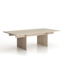 Stôl jednací SOLID + 2x prísed, 2400 x 1250 x 743 mm, dub prírodný