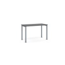 Stôl PRIMO SQUARE so sivostriebornou podnožou 1200 x 600 x 750 mm, grafit
