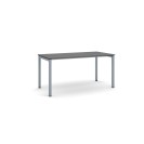 Stôl PRIMO SQUARE so sivostriebornou podnožou 1600 x 800 x 750 mm, grafit
