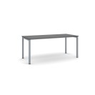 Stôl PRIMO SQUARE so sivostriebornou podnožou 1800 x 800 x 750 mm, grafit