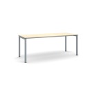 Stôl PRIMO SQUARE so sivostriebornou podnožou 2000 x 800 x 750 mm, breza