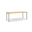 Stôl PRIMO SQUARE so sivostriebornou podnožou 2000 x 800 x 750 mm, buk