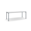 Stôl PRIMO SQUARE so sivostriebornou podnožou 2000 x 800 x 750 mm, sivá