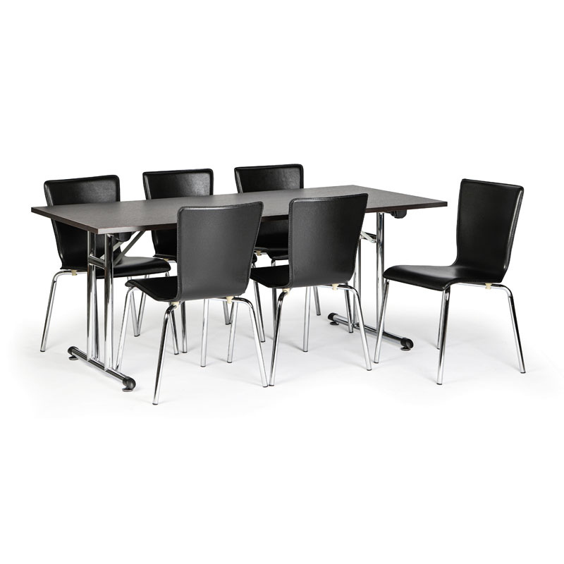 Stół składany FOLD 1800 x 800 mm, wenge + 6x krzesło CAPRIO