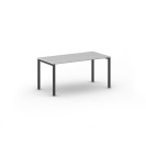 Stôl Square s čiernou podnožou 1600 x 800 x 750 mm, sivá