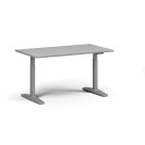 Stół z regulacją wysokości, elektryczny, 675-1325 mm, blat 1400x800 mm, podstawa szara, szary