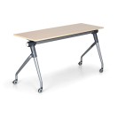 Stół ze składanym blatem TRAINING PLUS, 1450x450 mm, brzoza
