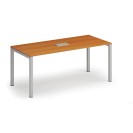 Stůl SQUARE 1800 x 800 x 750, třešeň + stolní zásuvka TYP III, stříbrná