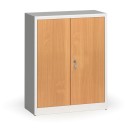 Svařované skříně s lamino dveřmi, 1150 x 920 x 400 mm, RAL 7035/buk