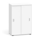 Szafa biurowa przesuwne drzwi PRIMO, 1087 x 800 x 420 mm, biały