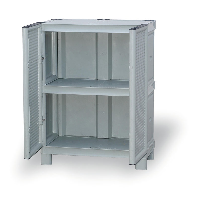 Szafa plastikowa półkowa, 920x 700 x 390 mm, szara