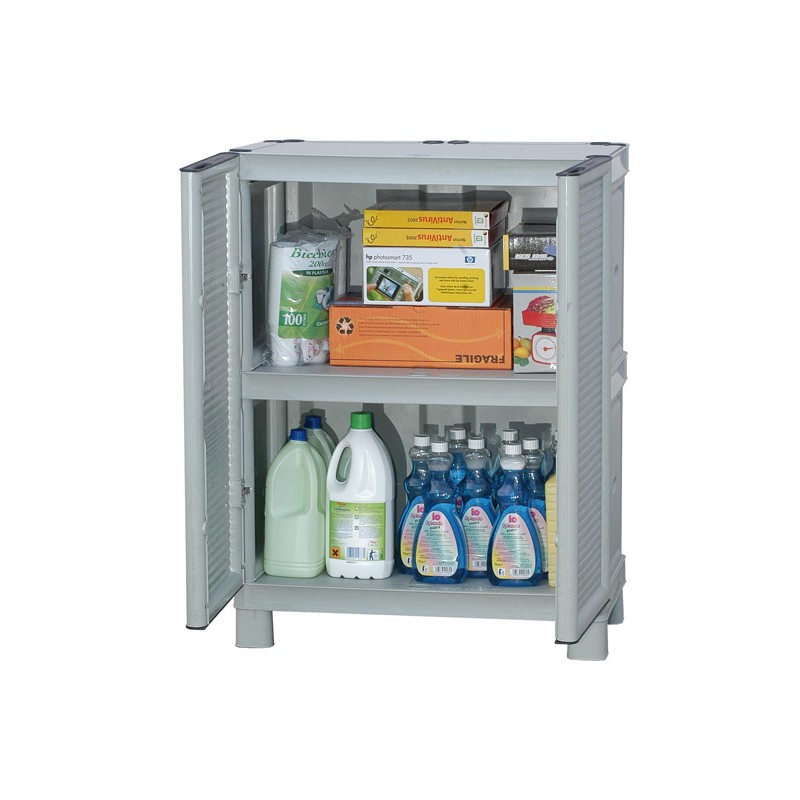 Szafa plastikowa półkowa, 920x 700 x 390 mm, szara