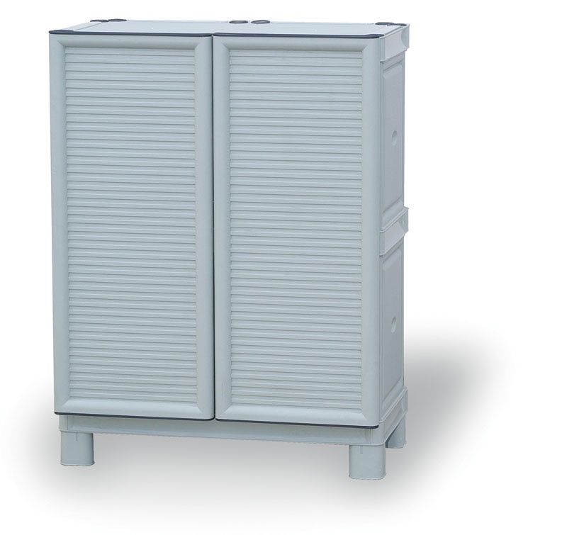 Szafa plastikowa półkowa, 920x 700 x 390 mm, szara