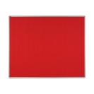 Textiltafel ekoTAB mit Alurahmen, 1500 x 1200 mm, rot