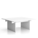 Tisch double SOLID, 1800 x 1650 x 743 mm, weiß