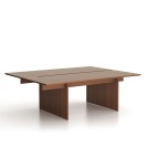 Tisch double SOLID + 1x Verlängerung, 2100 x 1650 x 743 mm, Nussbaum
